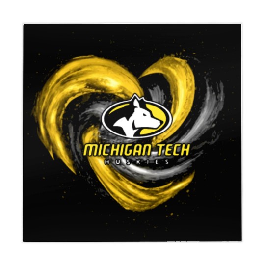 michigan tech animals heart husky Mahjong Mats