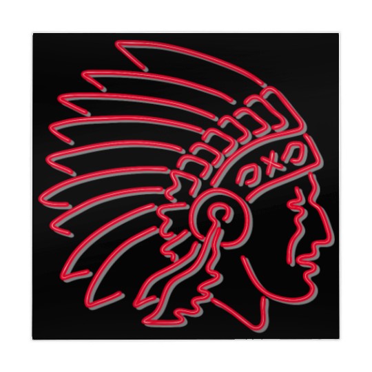 Native American Indian Chief Neon Sign Mahjong Mats