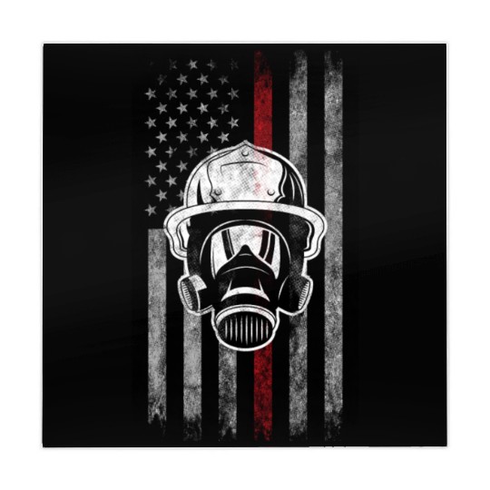 Firefighter mask American Flag Thin Red Line Mahjong Mats