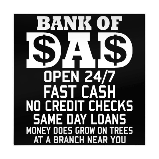 BANK OF DAD OPEN 24/7 FAST CASH NO CREDIT CHECKS Mahjong Mats