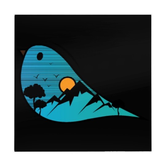 Blue Bird Nature Cartoon Mahjong Mats