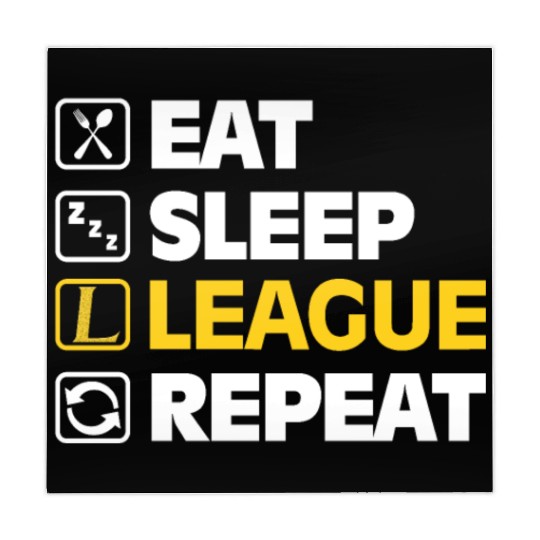 Eat Sleep League Repeat Bronze Master Legend LoL Mahjong Mats