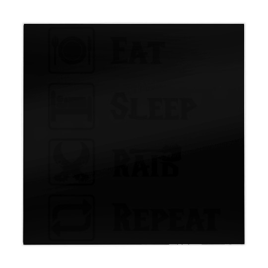 Eat sleep raid repeat world of warcraft present Mahjong Mats