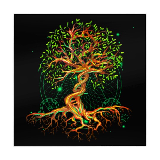 DNA Tree of Life Genetics Colorful Biology Science Mahjong Mats