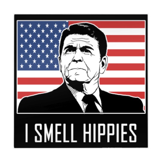 I Smell Hippies Mahjong Mats Ronald Reagan Political Paro