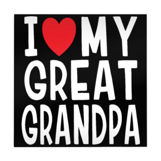 I Love My Great Grandpa Family Love Heart Gift Mahjong Mats