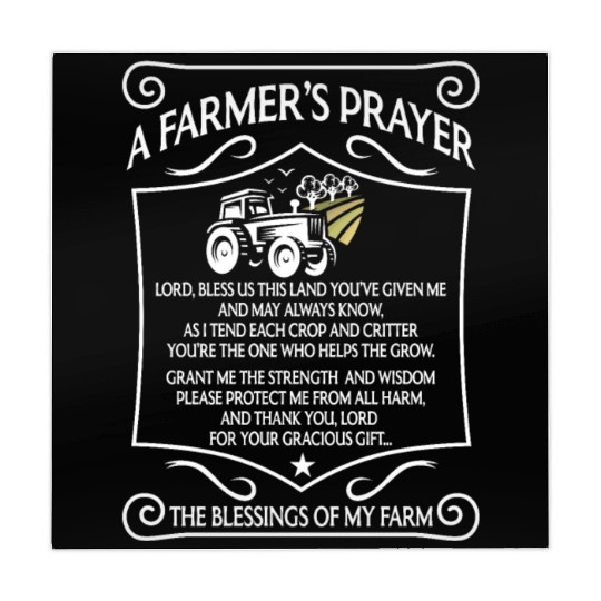 Farmer Prayer Pray Faith Church Saying Farming Mahjong Mats