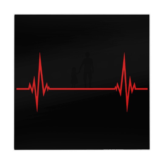 pulse heartbeat frequency dad father and daughter Mahjong Mats