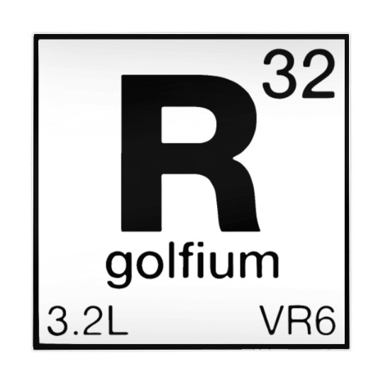 R32 Periodic Table Mk4 Mk5 GTI Golf Mahjong Mats