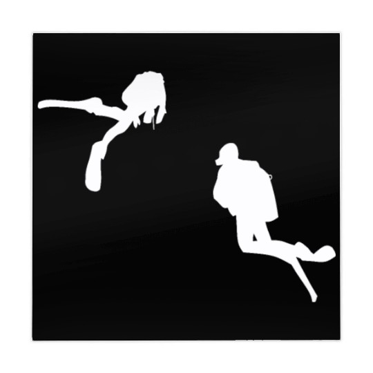 Diver Diving Snorkeling Swimming Goggles Sea Life Mahjong Mats