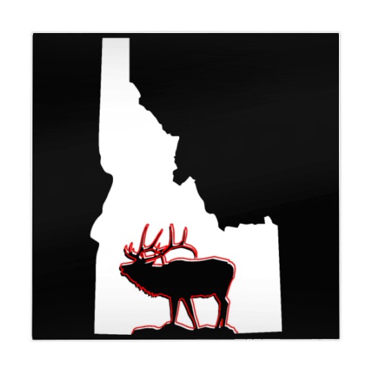 Idaho state with outline of Elk inside combi Mahjong Mats