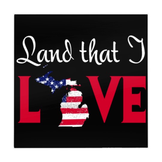 Michigan USA Land That I Love Patriotic July 4th T Mahjong Mats