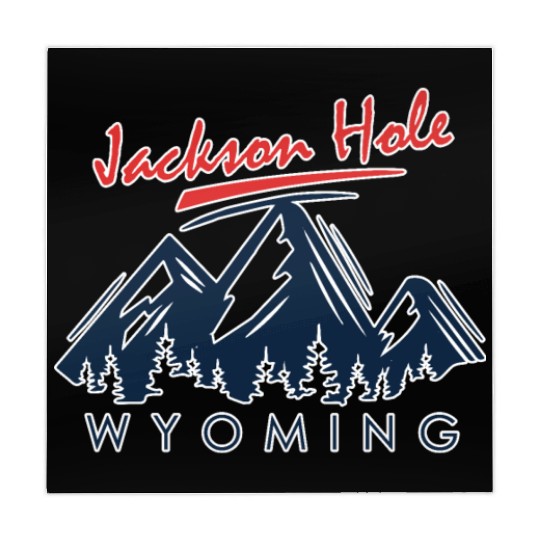 Jackson Hole Wyoming Mahjong Mats Vintage City Retro Tshi