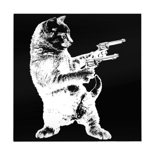 Gunslinger Kitty Cat gun cat Mahjong Mats