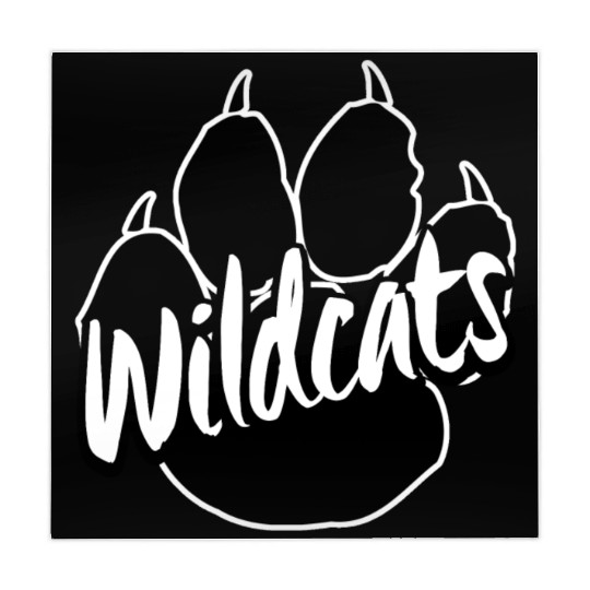 Wildcats Paw Print Back To School Spirit Mascot Mahjong Mats