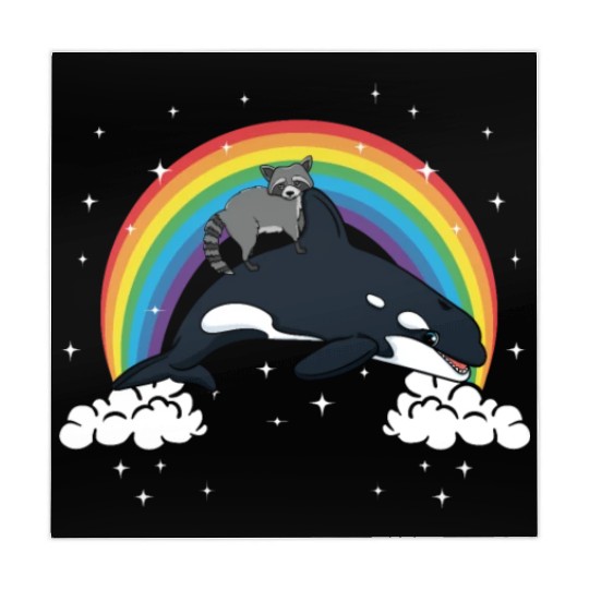 Raccoon Trash Panda Funny Orca Killer Whale Gift Mahjong Mats