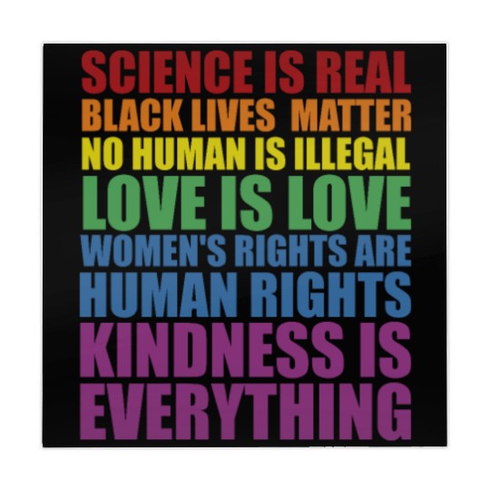 Science is Real Black Lives Matter Love Is... Mahjong Mats