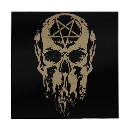 Death Metal Pentagram with Skull Mahjong Mats