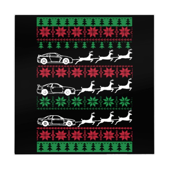 Ugly Christmas Car Reindeer Sleigh Mahjong Mats