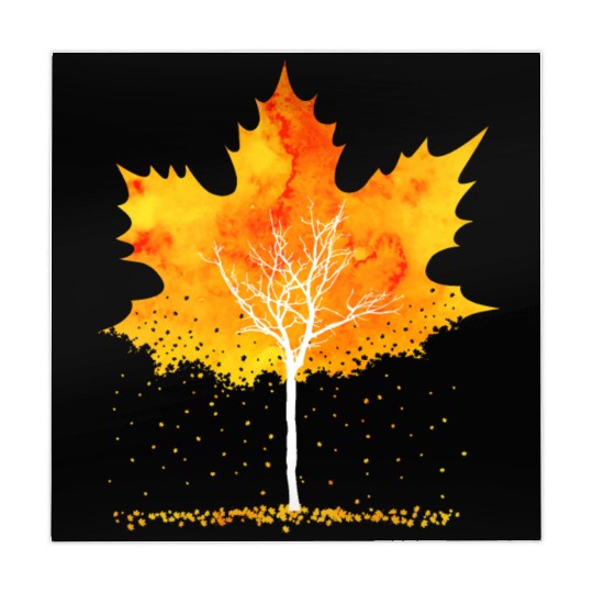 Maple Leaf Autumn Orange Fall Leaves Mahjong Mats