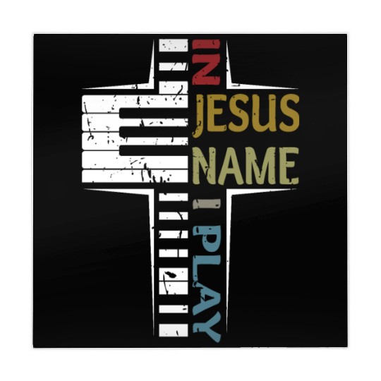In Jesus Name I Play Piano Player Mahjong Mats