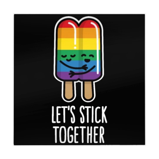 Let's stick together funny gay couple popsicle Mahjong Mats