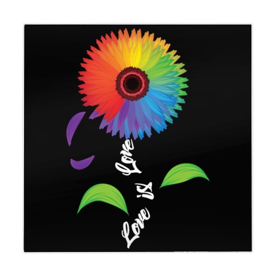 Love Is Love Wins Rainbow Flower LGBT Gay Pride Mahjong Mats