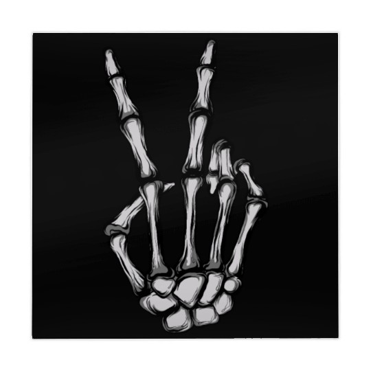 Halloween Skeleton Scary Peace Sign Bones Mahjong Mats
