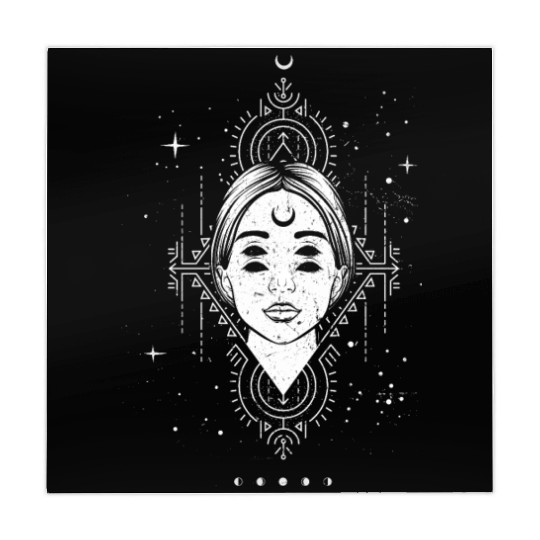 Occult Moon Baphomet Tarot Card Satanic Devil Mahjong Mats