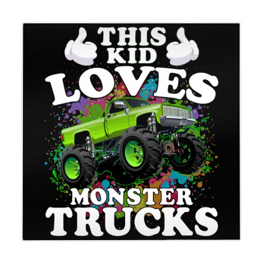 This Kid Loves Monster Trucks Mahjong Mats