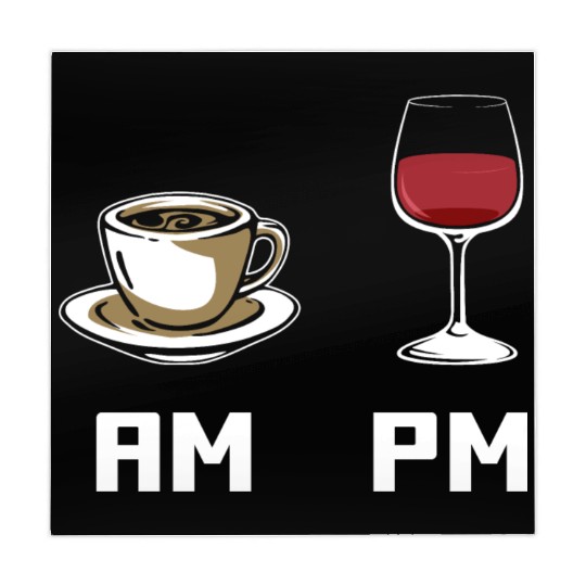 AM PM Coffee Lover Caffeine Wine Lover Mahjong Mats