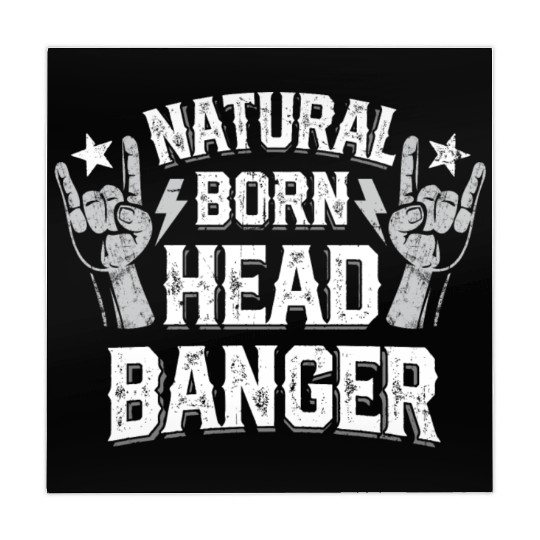 Natural born Headbanger Devil horns Heavy Metal Mahjong Mats