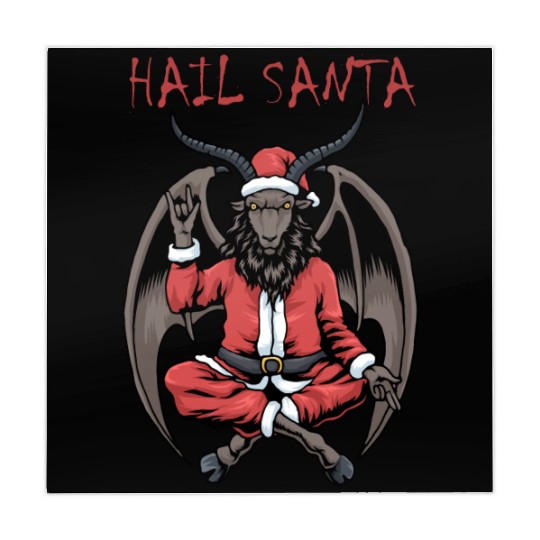 Christmas Hail Santa Satanism Goat Baphomet Satan Mahjong Mats