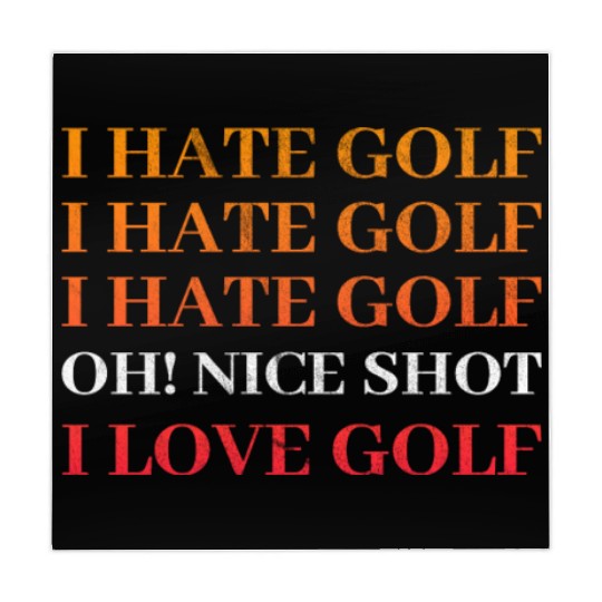 I hate Golf - I love Golf - Golfer Golfing Mahjong Mats