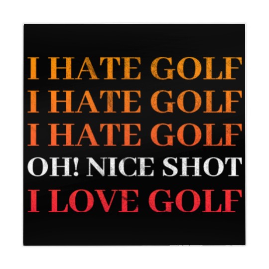 I hate Golf - I love Golf - Golfer Golfing Mahjong Mats