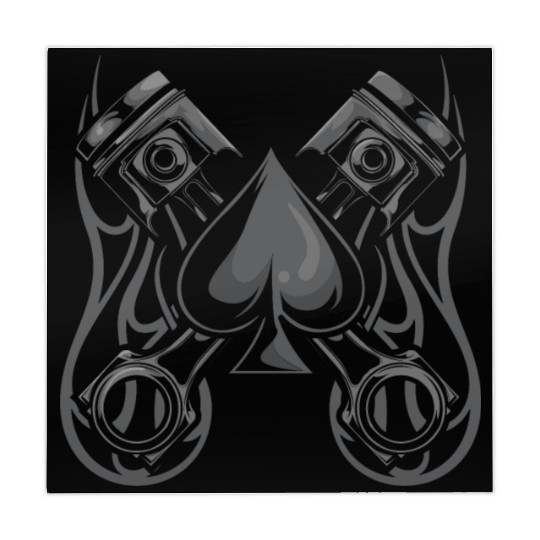 Poker and Hotrod - Cool Poker Art Hot Rod Mahjong Mats
