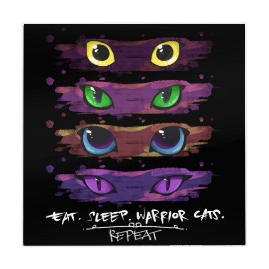 Eat Sleep Warrior Cats Repeat Cat Lover Mahjong Mats