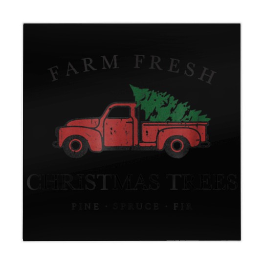 Farm Fresh Christmas Trees Vintage Truck Holiday T Mahjong Mats