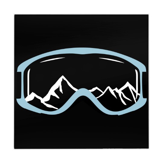 Skiing goggles and mountains Mahjong Mats