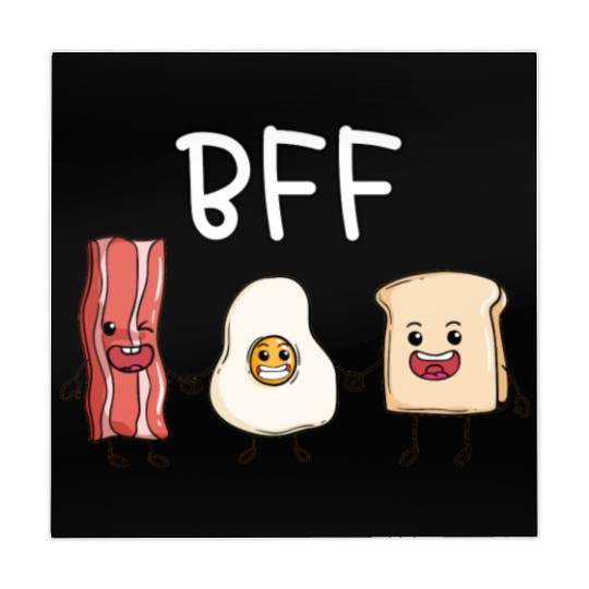 Fried egg bacon and toast best friends forever Mahjong Mats