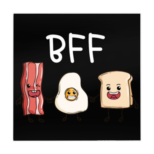 Fried egg bacon and toast best friends forever Mahjong Mats