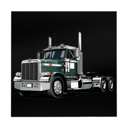 Green Semi Truck Mahjong Mats