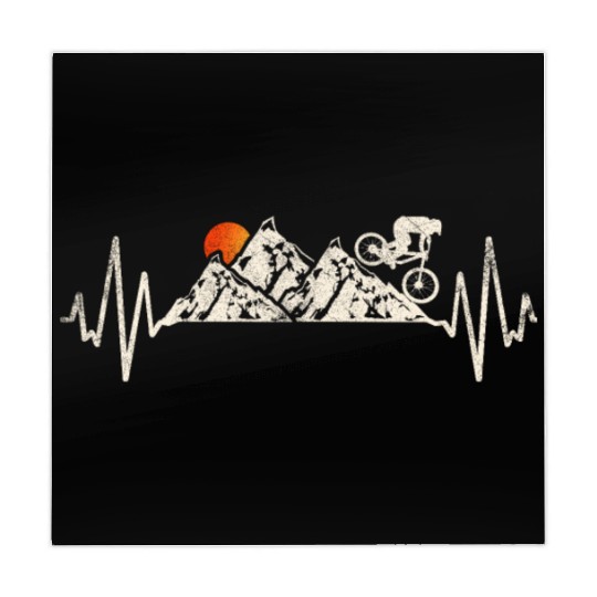 Mountain bike heartbeat Uphill Downhill MTB mounta Mahjong Mats
