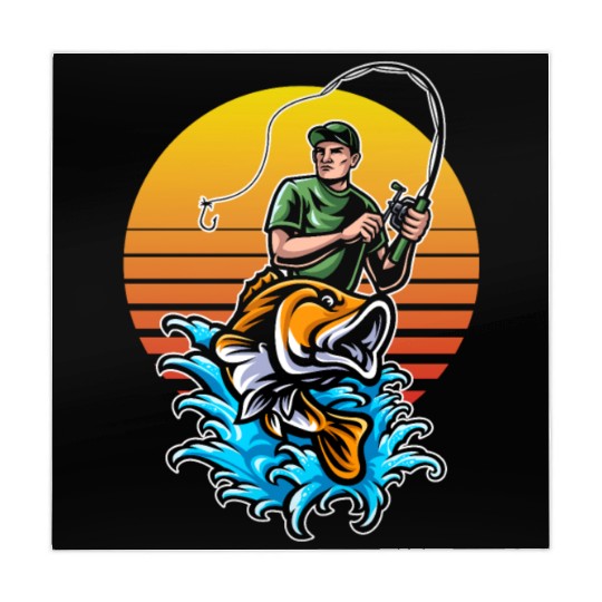 Fisherman Fishing Bass Fishing Fish Fun Gift Idea Mahjong Mats