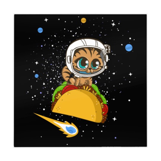 Taco Cat In Space Mahjong Mats Dancing Cat Taco