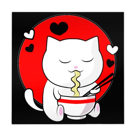 Kawaii Ramen Anime Cat Japanese Manga Mahjong Mats