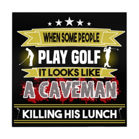 play golf caveman humor golf humor funny golf gift Mahjong Mats