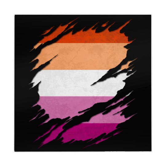 Lesbian Pride Flag Ripped Reveal Mahjong Mats