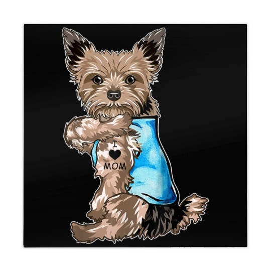 Yorkie Dog Tattoo I Love Mom Mothers Day Gifts T S Mahjong Mats