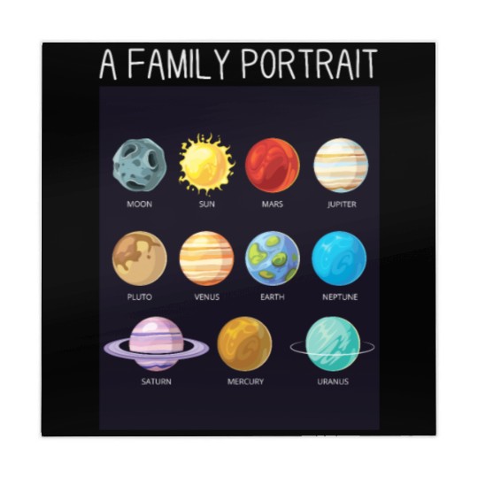 Outer Space Nerd Solar System Planets Sun Moon Mahjong Mats